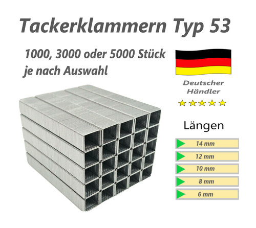 Tackerklammern typ länge - 53,
