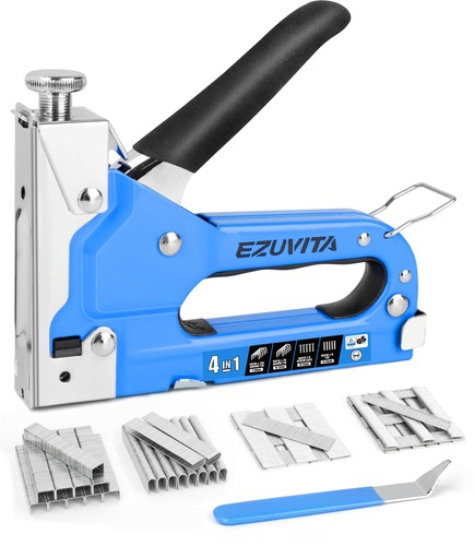 Handtacker set blau mit - 4-in-1,
