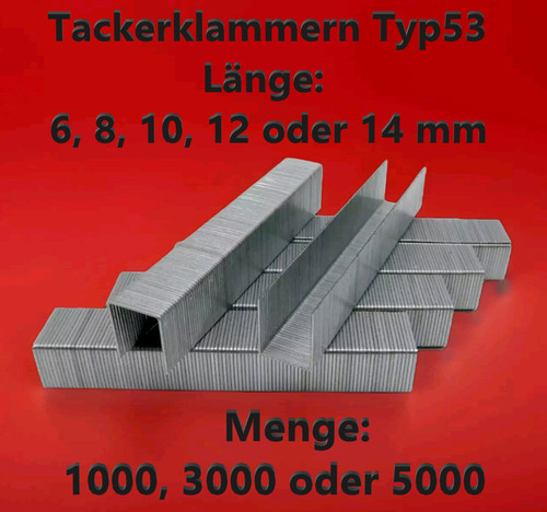Tackerklammern typ53 länge - typ53,